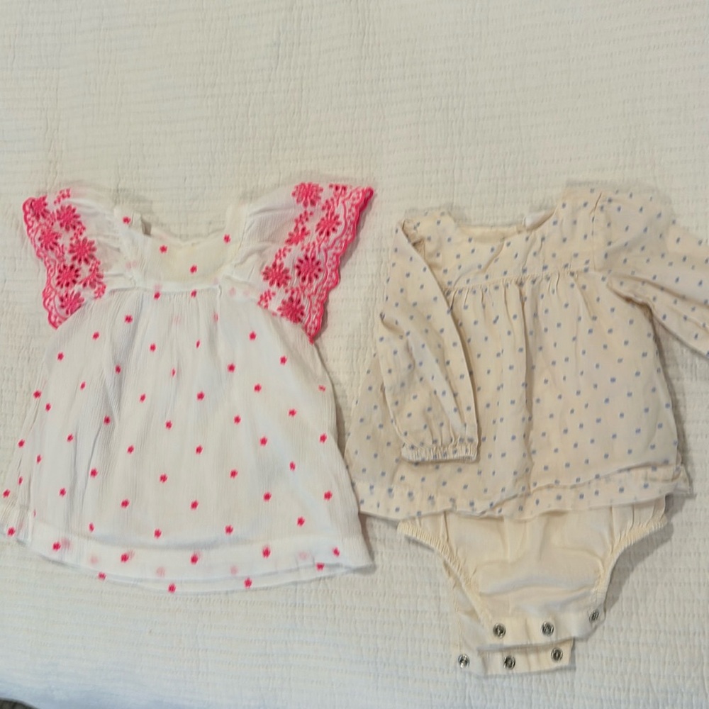 Baby Gap girls 3-6 months dress and top